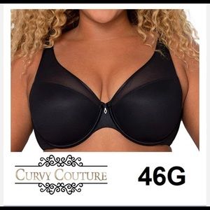  Curvy Couture Womens Sheer Mesh Full Coverage Unlined  Underwire